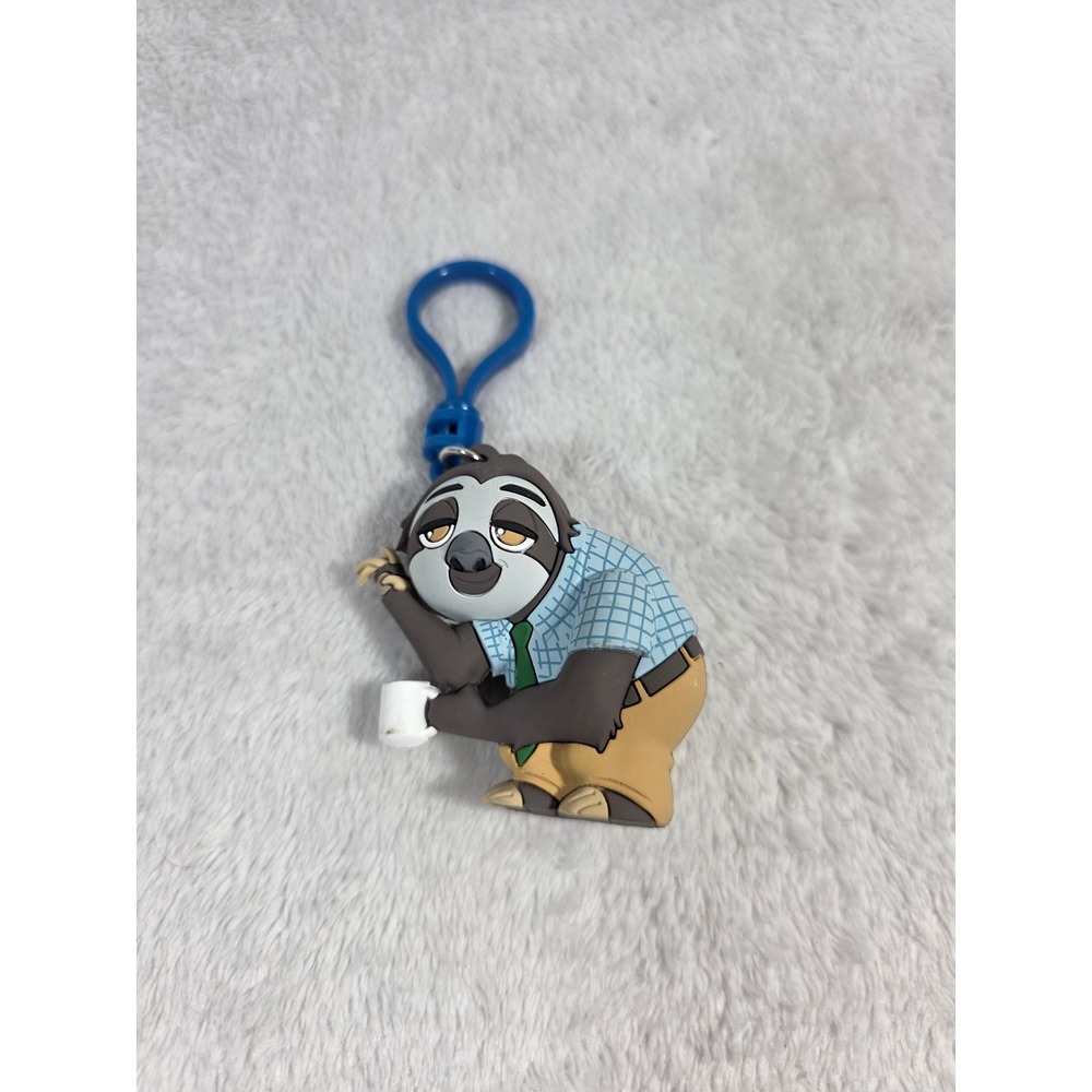 Disney Zootopia Flash the Sloth 3D Rubber Bag Clip Keychain Coffee Mug Figure